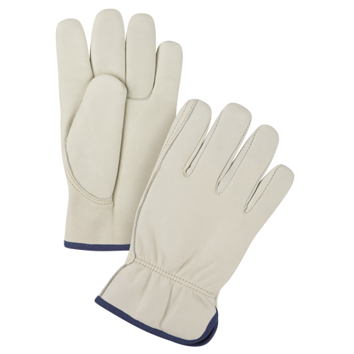 Gants de conducteur doubl&eacute;s pour l'hiver de premi&egrave;re qualit&eacute;, T-Grand, Paume en Cuir fleur de vache, Molleton R.M.G. Prévention
