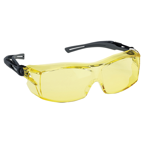 Dynamic OTG Extra Series Safety Glasses, Amber Lens, Anti-Fog/Anti-Scratch, ANSI Z87+/Meets/Exceeds CSA Z94.3 R.M.G. Prévention