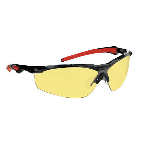 Lunettes de s&eacute;curit&eacute; s&eacute;rie Hawk Dynamic, Lentille Ambr&eacute;e, Antibu&eacute;e, ANSI Z87+/R&eacute;pond ou surpasse la norme CSA Z94.3 R.M.G. Prévention