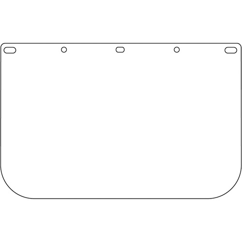 Dynamic Die Cut Faceshield Visor, Polycarbonate, Clear Tint R.M.G. Prévention