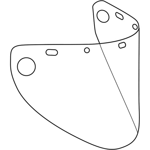 Dynamic Die Cut Formed Faceshield Visor, Polycarbonate, Clear Tint R.M.G. Prévention