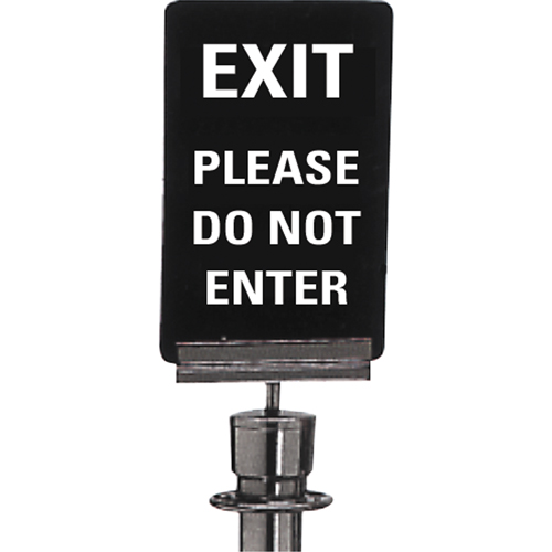 Enseigne de contr&ocirc;le des foules  Exit: Please Do Not Enter , 11" x 7", Plastique, Anglais R.M.G. Prévention
