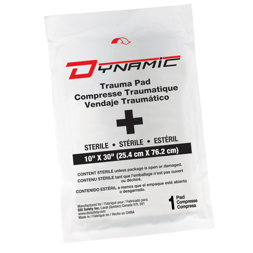Dynamic Trauma Gauze, Pad, 10" L x 30" W, Sterile, Medical Device Class 1 R.M.G. Prévention
