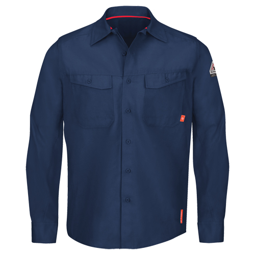 IQ Endurance&reg; Men's Work Shirts, Small, Navy Blue R.M.G. Prévention