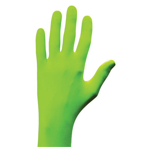Gants N-Dex, Petit, Nitrile, 5 mils, Sans poudre, Vert R.M.G. Prévention