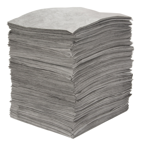 Premium Meltblown Sorbent Pads, Universal, 15" x 18", 30 gal. Absorbancy R.M.G. Prévention