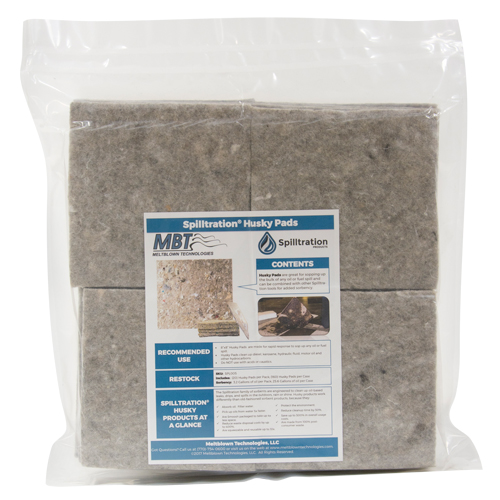 Spilltration Husky Pads, Oil Only, 16" x 16", 17.2 gal. Absorbancy R.M.G. Prévention