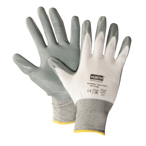 Gants NorthFlex Nitri Task, T-Grand, R&ecirc;vetement Nitrile, Calibre 13, Enveloppe en Nylon R.M.G. Prévention