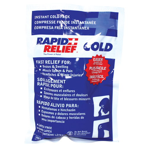Rapid Relief&reg; Instant Chill Pack, Cold, Single Use, 5" x 9" R.M.G. Prévention