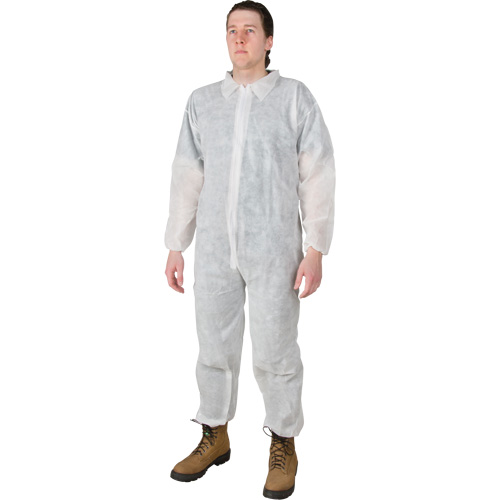 Coveralls, X-Large, White, Polypropylene R.M.G. Prévention
