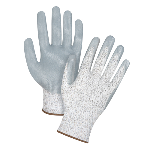 Gants haute performance r&eacute;sistants &agrave; la coupe, Taille Grand/9, Calibre 13, Rev&ecirc;tement Nitrile, Enveloppe en PEHP, ANSI/ISEA 105 niveau 4/EN 388 niveau 5 R.M.G. Prévention