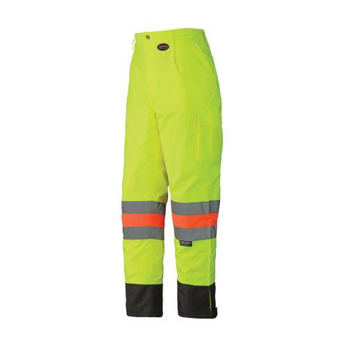 6039 Pantalon de s&eacute;curit&eacute; imperm&eacute;able pour le contr&ocirc;le de la circulation, Polyester, T-petit, Jaune lime haute visibilit&eacute; R.M.G. Prévention