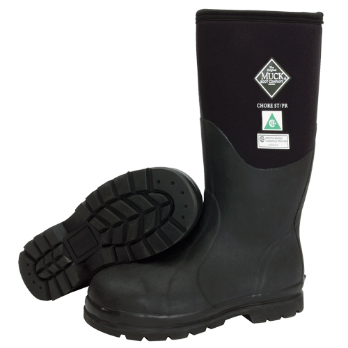 Chore Classic Fleece-Lined Work Boots, Rubber, Steel Toe, Size 5, Puncture Resistant Sole R.M.G. Prévention