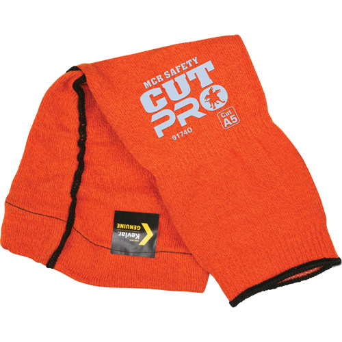 Manches Memphis avec trou pour le pouce, Kevlar, 14", ASTM ANSI niveau A5, Orange R.M.G. Prévention