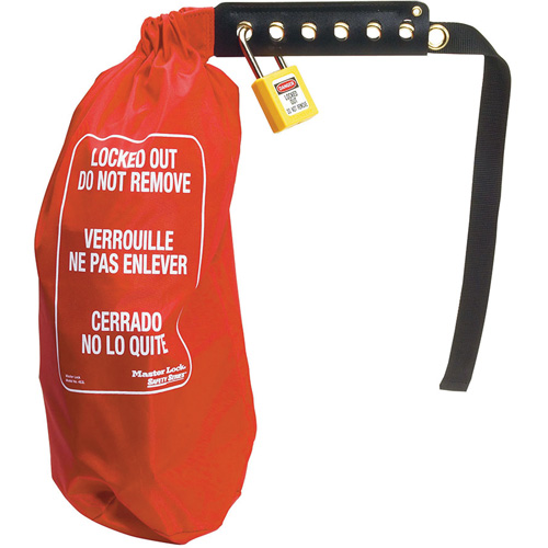 Sac de cadenassage &eacute;lectrique pour prise surdimensionn&eacute;e & contr&ocirc;le de palan, Type Prise R.M.G. Prévention