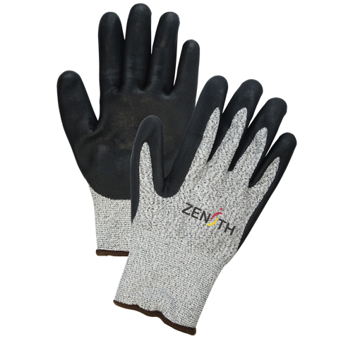 Gants &eacute;lastiques sans coutures r&eacute;sistants &agrave; la coupe pour temp&eacute;ratures froides, Taille Grand/9, Calibre 13, Rev&ecirc;tement Mousse de nitrile, Enveloppe en PEHP, ASTM ANSI niveau A4 R.M.G. Prévention