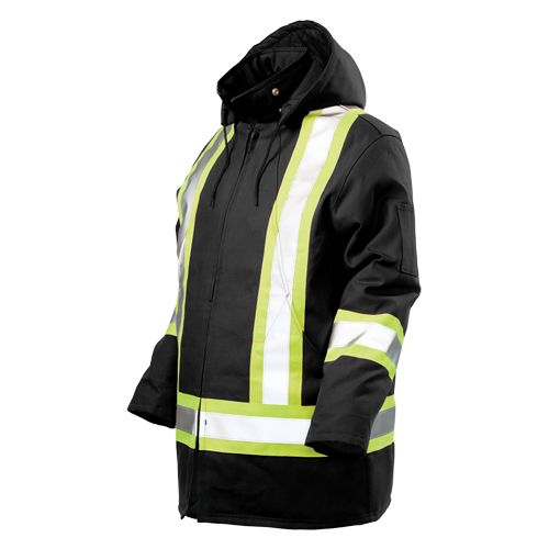 Parka de s&eacute;curit&eacute;, Noir, Grand R.M.G. Prévention