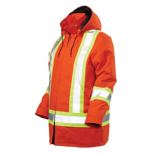 Safety Parka, High Visibility Orange, Large R.M.G. Prévention