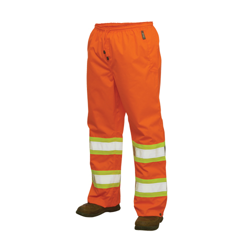 Pantalons imperm&eacute;ables de s&eacute;curit&eacute; 300 deniers, Polyester, Grand, Orange haute visibilit&eacute; R.M.G. Prévention