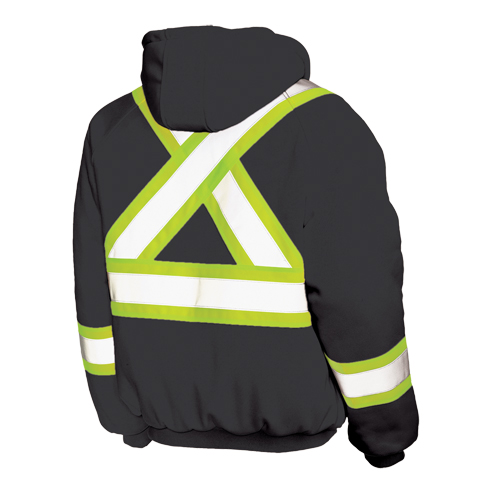 Insulated Safety Hoodie, Polyester, Large, Black R.M.G. Prévention