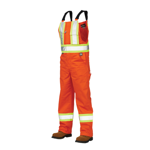 Unlined Safety Overalls, Poly-Cotton, Large, High Visibility Orange R.M.G. Prévention