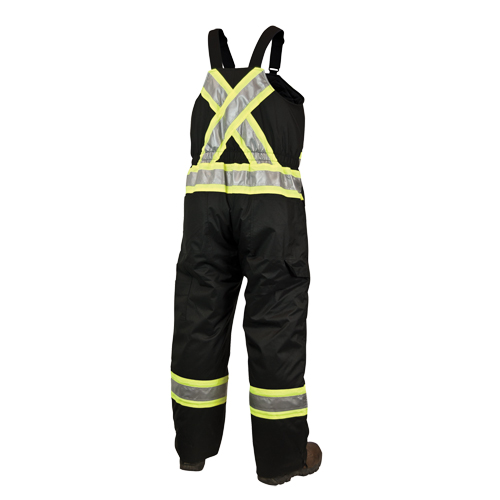 Lined Safety Overalls, Polyester/Polyurethane, Large, Black R.M.G. Prévention