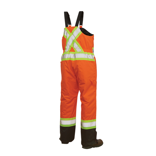 Salopettes de s&eacute;curit&eacute; doubl&eacute;e, Polyester/Polyur&eacute;thane, Grand, Orange haute visibilit&eacute; R.M.G. Prévention