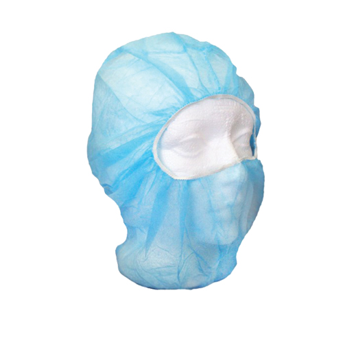 Disposable Balaclava Hood, Polypropylene, Blue R.M.G. Prévention