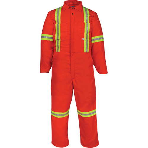 Deluxe Reflective Coveralls, 48, Orange R.M.G. Prévention