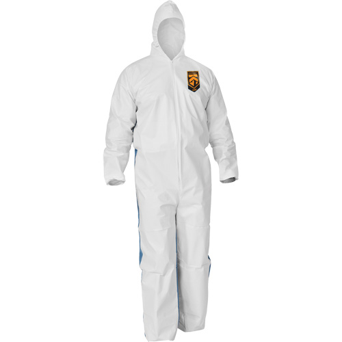 Kleenguard A40 Coveralls with Breathable Back, Large, Blue/White, Microporous/SMS R.M.G. Prévention