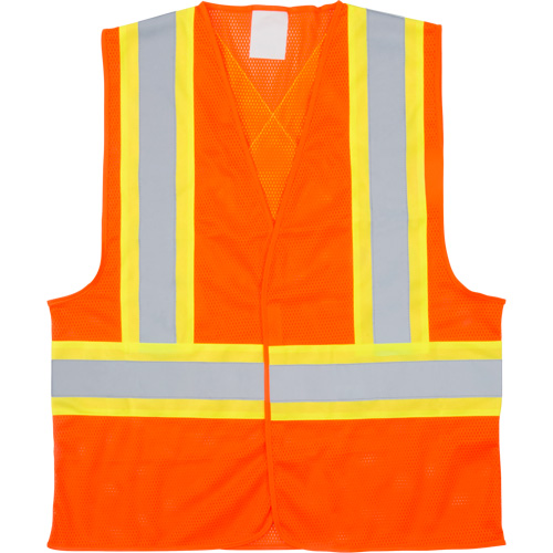 Traffic Safety Vest, High Visibility Orange, 2X-Large, Polyester R.M.G. Prévention