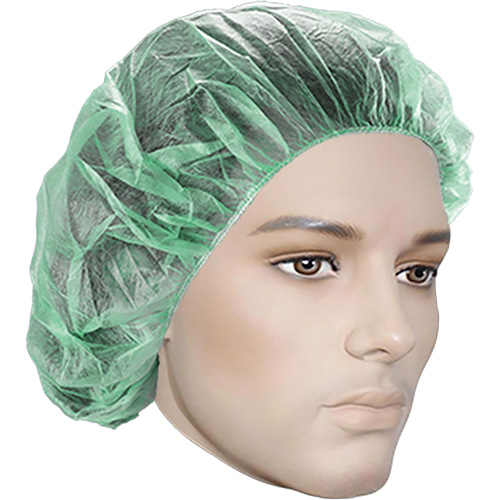 Bouffant Caps, Polypropylene, 21", Green R.M.G. Prévention