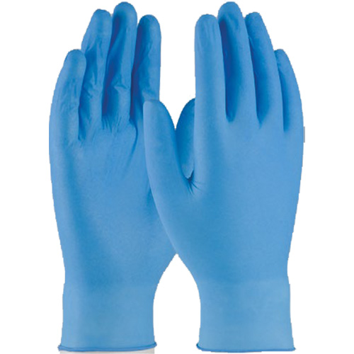 Gants jetables, Petit, Nitrile, 4 mils, Sans poudre, Bleu R.M.G. Prévention