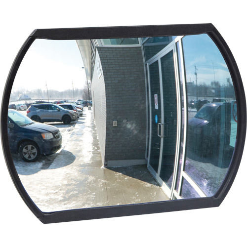 Roundtangular Convex Mirror with Bracket, 12" H x 18" W, Indoor/Outdoor R.M.G. Prévention