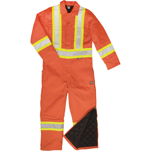 Combinaison en toile avec bandes r&eacute;fl&eacute;chissantes, Petit, Orange R.M.G. Prévention