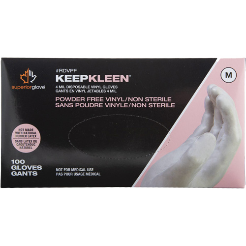Disposable Gloves, Small, Vinyl, 4-mil, Powder-Free, White R.M.G. Prévention