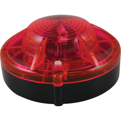 Balise stroboscopique rouge magn&eacute;tique, Plastique R.M.G. Prévention