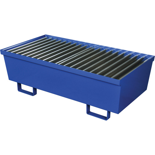 Steel Spill Containment Pallet, 74 US gal. Spill Capacity, 27" x 51.25" x 13" R.M.G. Prévention