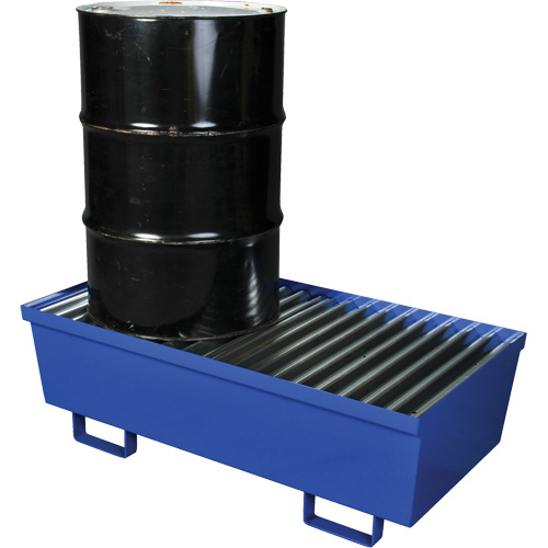 Steel Spill Containment Pallet, 74 US gal. Spill Capacity, 27" x 51.25" x 13" R.M.G. Prévention