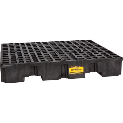 Spill Containment Pallet, 66 US gal. Spill Capacity, 51.5" x 51.5" x 8" R.M.G. Prévention