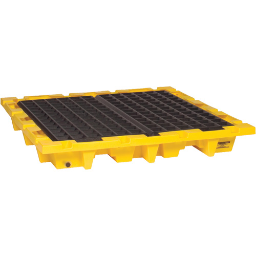 Spill Containment Pallet, 66 US gal. Spill Capacity, 58.5" x 58.5" x 7.75" R.M.G. Prévention