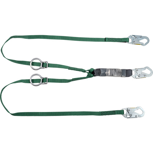 V-Series Lanyard, 3', Rebar Hook Center, Snap Hook Leg Ends, Polyester R.M.G. Prévention