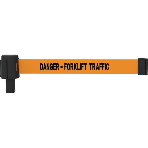 Cassette de banni&egrave;re PLUS, Danger - Forklift Traffic, 15', Ruban Orange R.M.G. Prévention