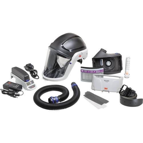 Ensemble APR &agrave; &eacute;puration d'air motoris&eacute; pour industrie lourde Versaflo, Capuchon & visi&egrave;re, Pile Lithium-ion R.M.G. Prévention