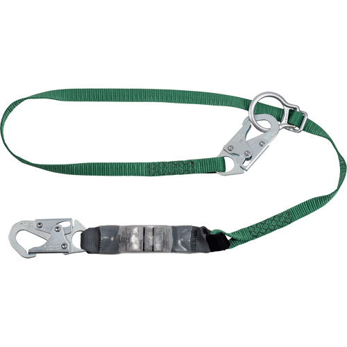 V-Series Tie-Back Lanyard, 6', Rebar Hook Center, Snap Hook Leg Ends, Polyester R.M.G. Prévention
