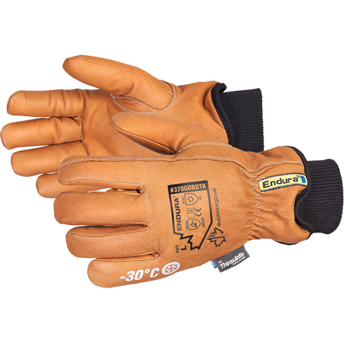 Gants de conducteur de luxe pour l'hiver Endura, T-petit, Paume en Cuir fleur de ch&egrave;vre, Thinsulate R.M.G. Prévention