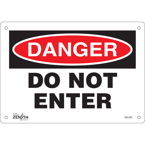 "Do Not Enter" Sign, 7" x 10", Aluminum, English R.M.G. Prévention