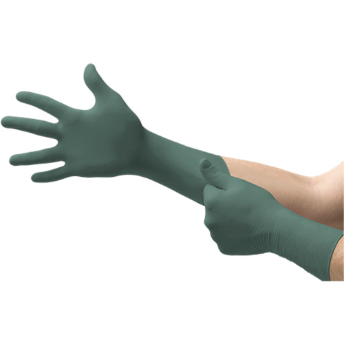 Dura Flock Gloves, Small, Nitrile, 8-mil, Powder-Free, Green R.M.G. Prévention