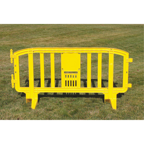 Movit Barricade, Interlocking, 78" L x 39" H, Yellow R.M.G. Prévention