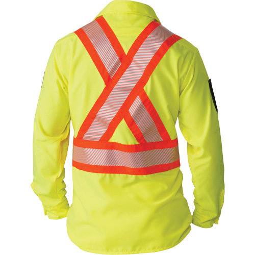 Ripstop High-Visibility Long Sleeve Shirt, Polyester, Small, High Visibility Lime-Yellow R.M.G. Prévention